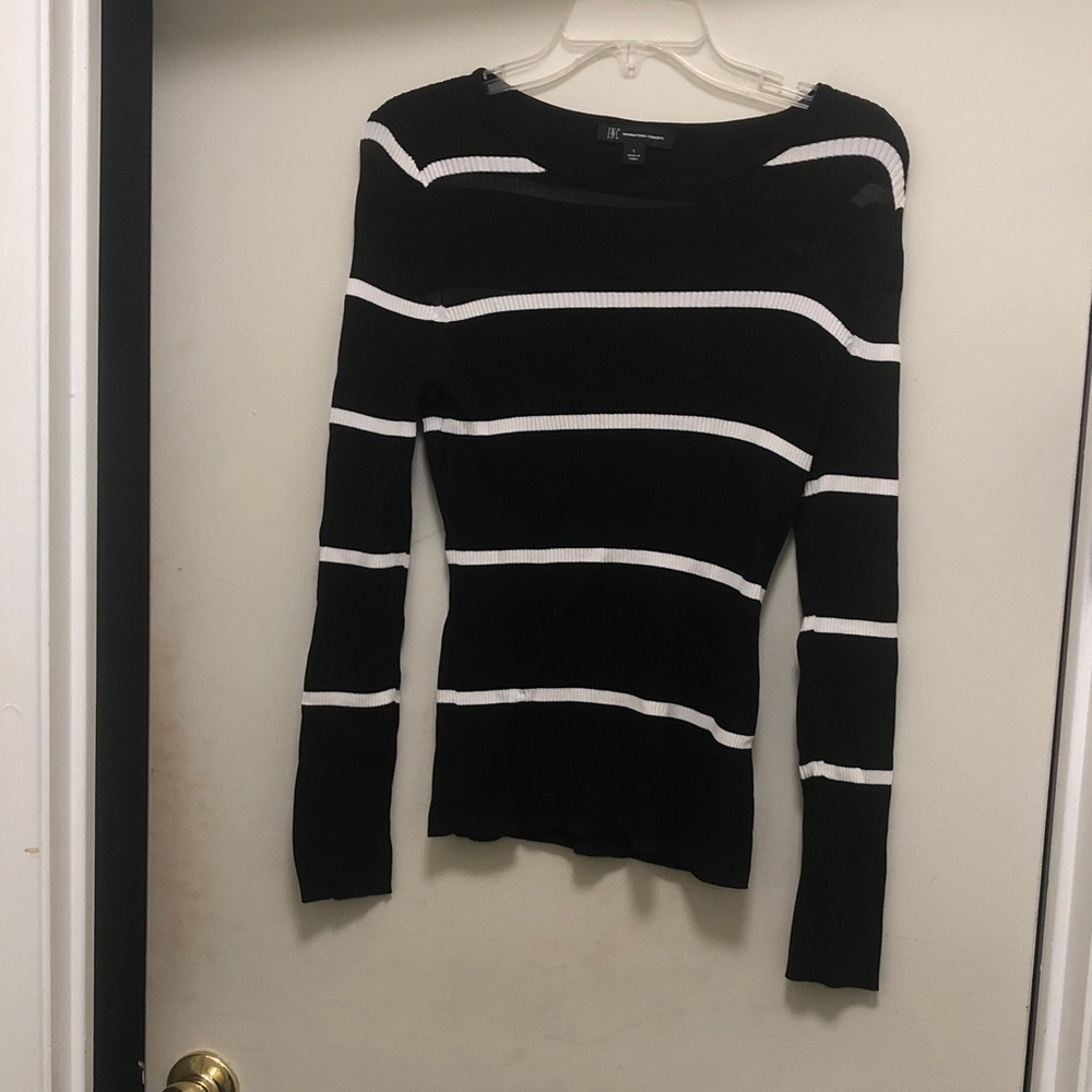 Black and White Striped Sweater